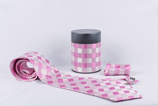 Classic Checkered Pink Tie