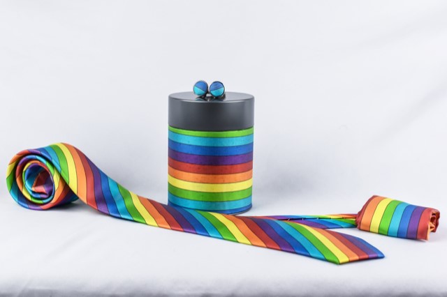 Skinny Rainbow Tie
