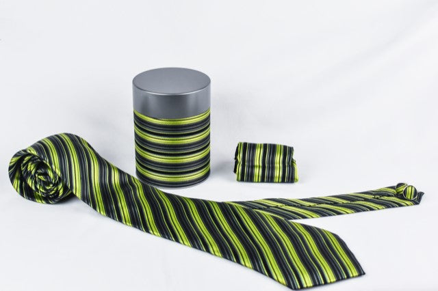 Classic Green Striped Tie