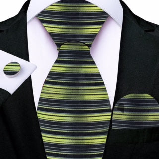 Classic Green Striped Tie