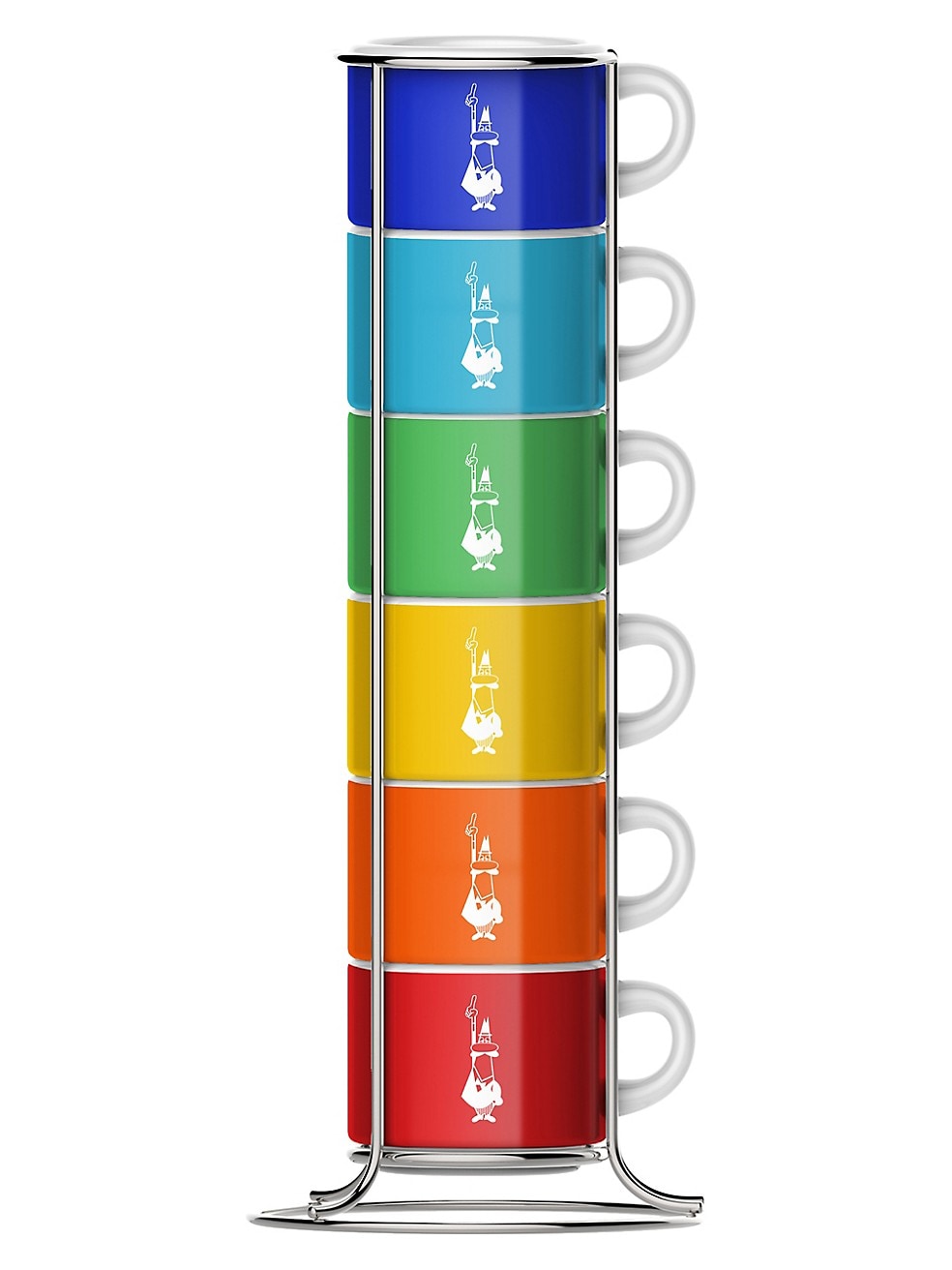 Bialetti 6-Piece Stackable Porcelain Cups Set