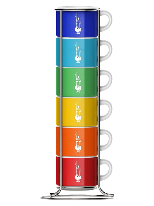 Bialetti 6-Piece Stackable Porcelain Cups Set